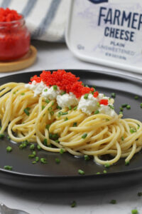 Caviar Pasta with Lifeway Farmer Cheese