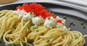 Caviar Pasta with Lifeway Farmer Cheese