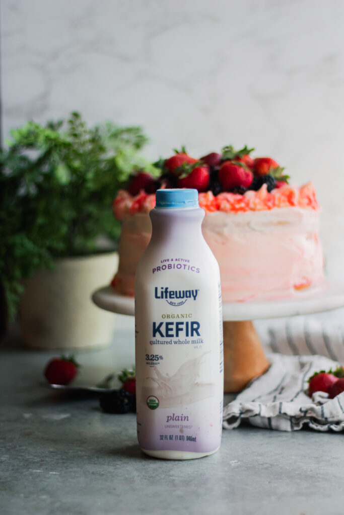 Chantilly Cake made with Lifeway Kefir