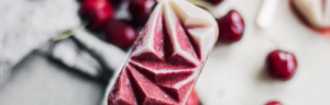 Cherries and 'Cream' Pops
