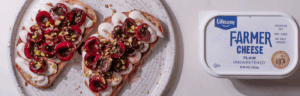 Cherry Pistachio Toast with Lifeway Farmer Cheese