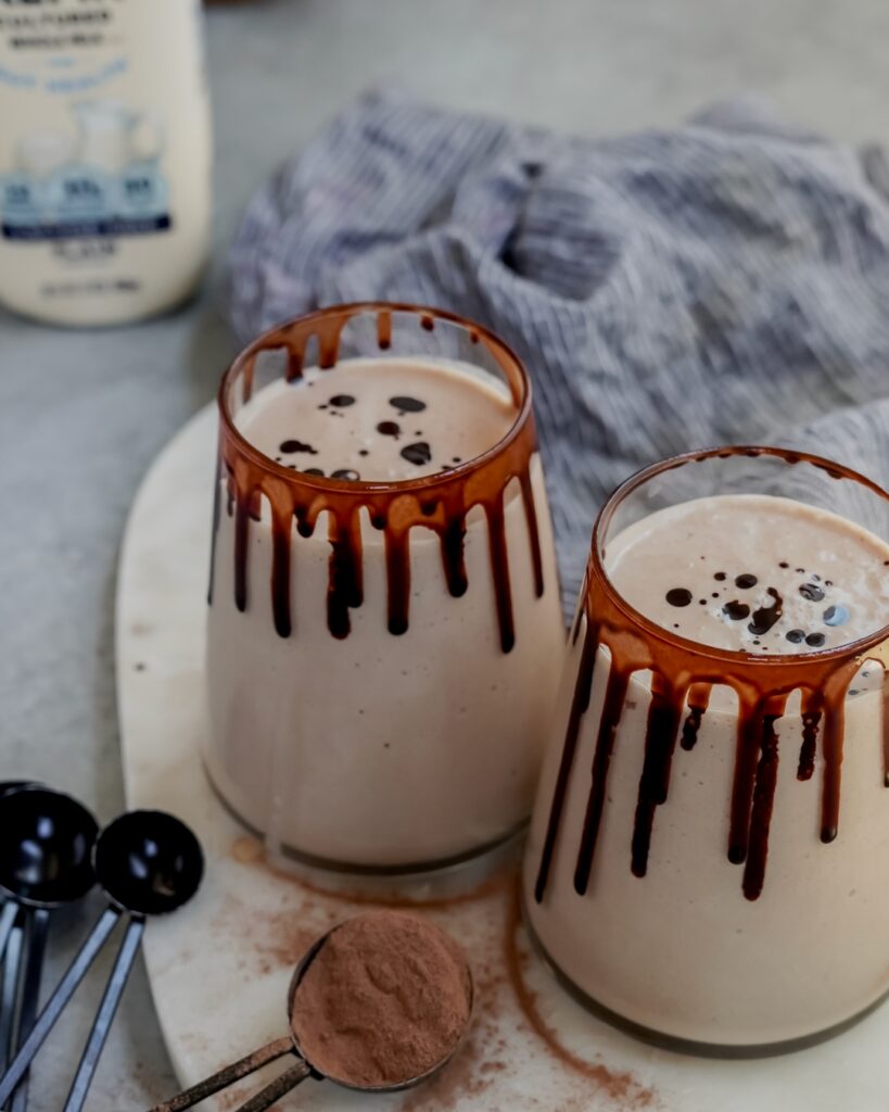 Chocolate Banana Date Shakes made with Lifeway Kefir