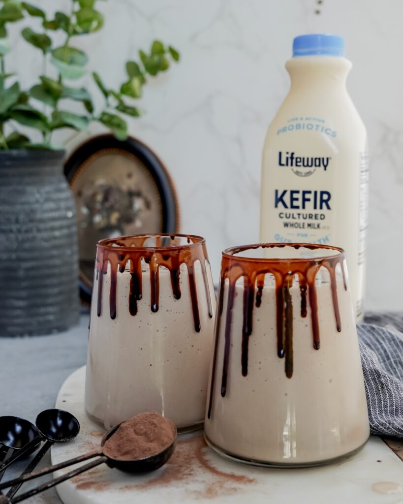 Chocolate Banana Date Shakes made with Lifeway Kefir
