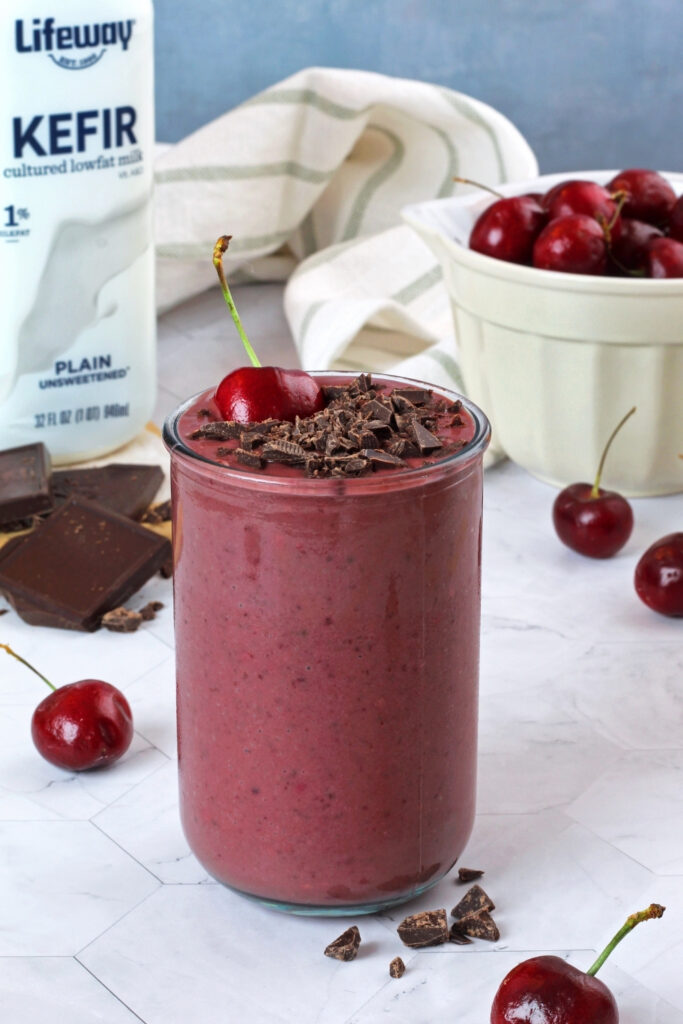 Chocolate Cherry Kefir Smoothie - made with Lifeway