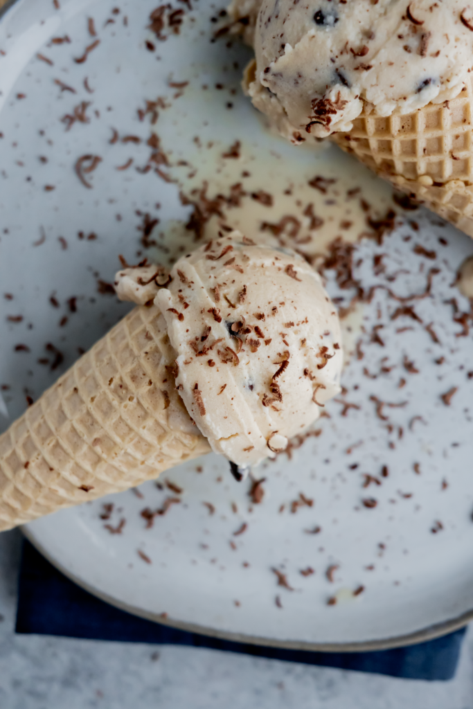 Chocolate Chip Espresso Ice Cream made with Lifeway