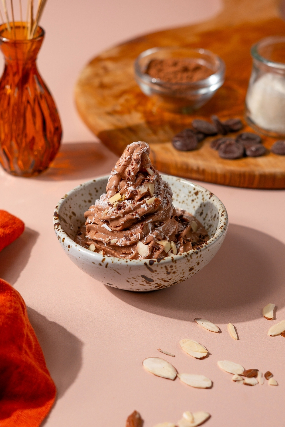 Chocolate Coconut Soft Serve Frozen Kefir Made with Lifeway Vanilla Kefir
