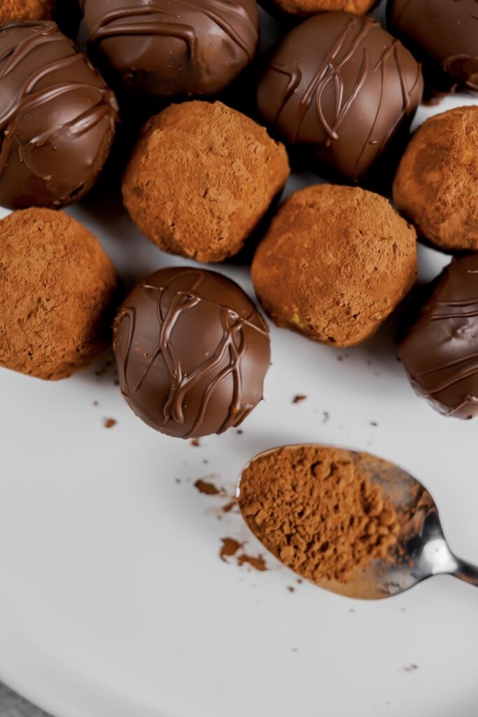 Chocolate Covered Pumpkin Protein Bites made with Lifeway