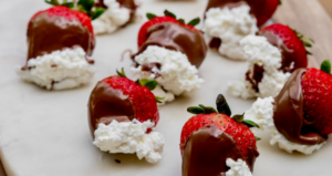 Chocolate Dipped Strawberries with Lifeway Farmer Cheese