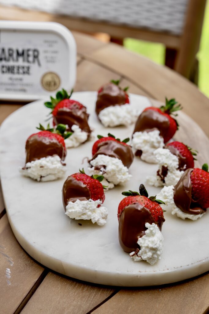 Chocolate Dipped Strawberries with Farmer Cheese
