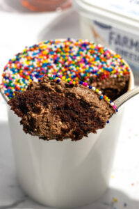 Chocolate Farmer Cheese Dot Cake made with Lifeway Farmer Cheese