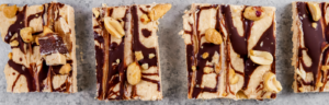 Chocolate PB Swirl Protein Bark made with Lifeway Farmer Cheese