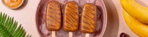 Chocolate Peanut Butter Banana Ice Cream Bars made with Lifeway Kefir