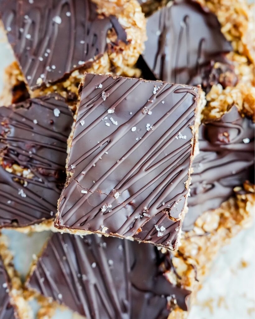 Chocolate Peanut Butter Oat Bars made with Lifeway Kefir