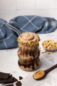 Chocolate Peanut Butter Protein Milkshake - Made with Lifeway Muscle Mates Kefir