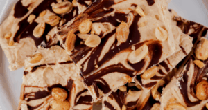 Chocolate Peanut Butter Swirl Protein Bark made with Lifeway Farmer Cheese