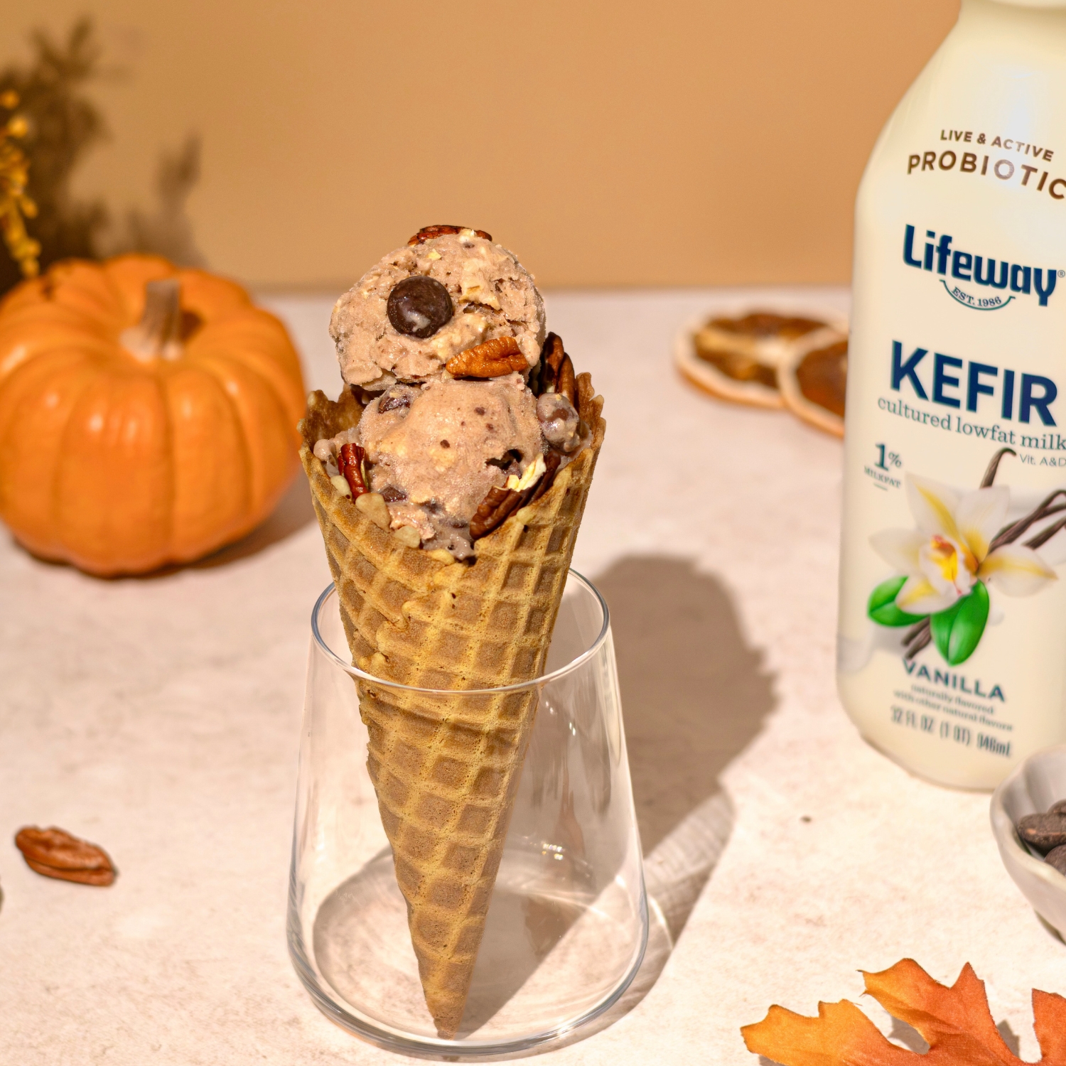 Chocolate Pecan Pie Frozen Kefir Made with Lifeway Kefir