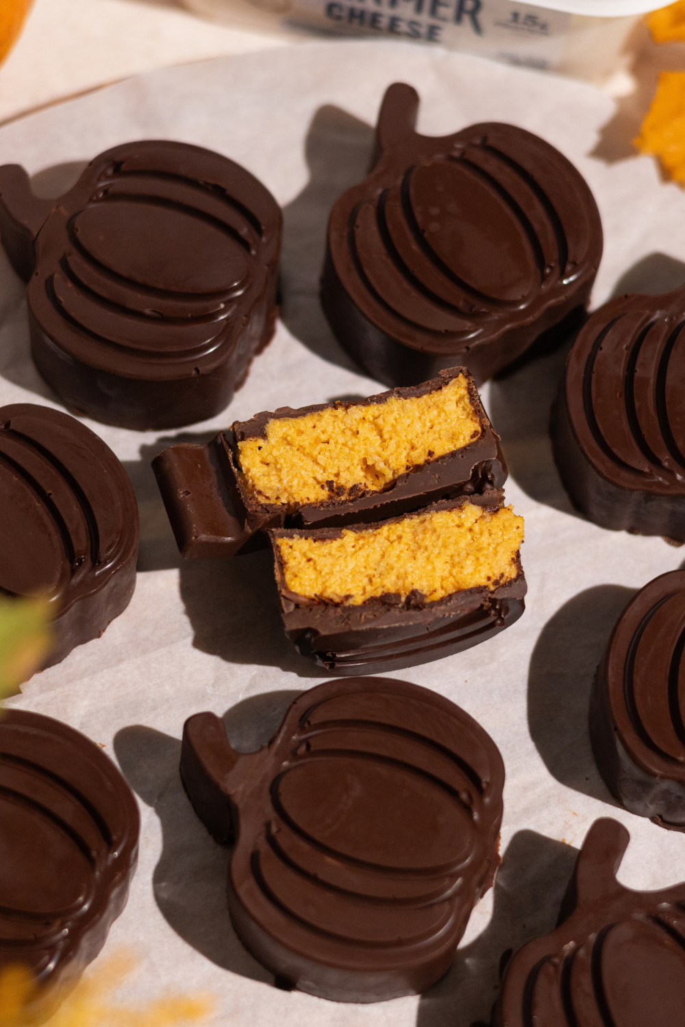 Chocolate Pumpkin Protein Cups Made with Lifeway Farmer Cheese