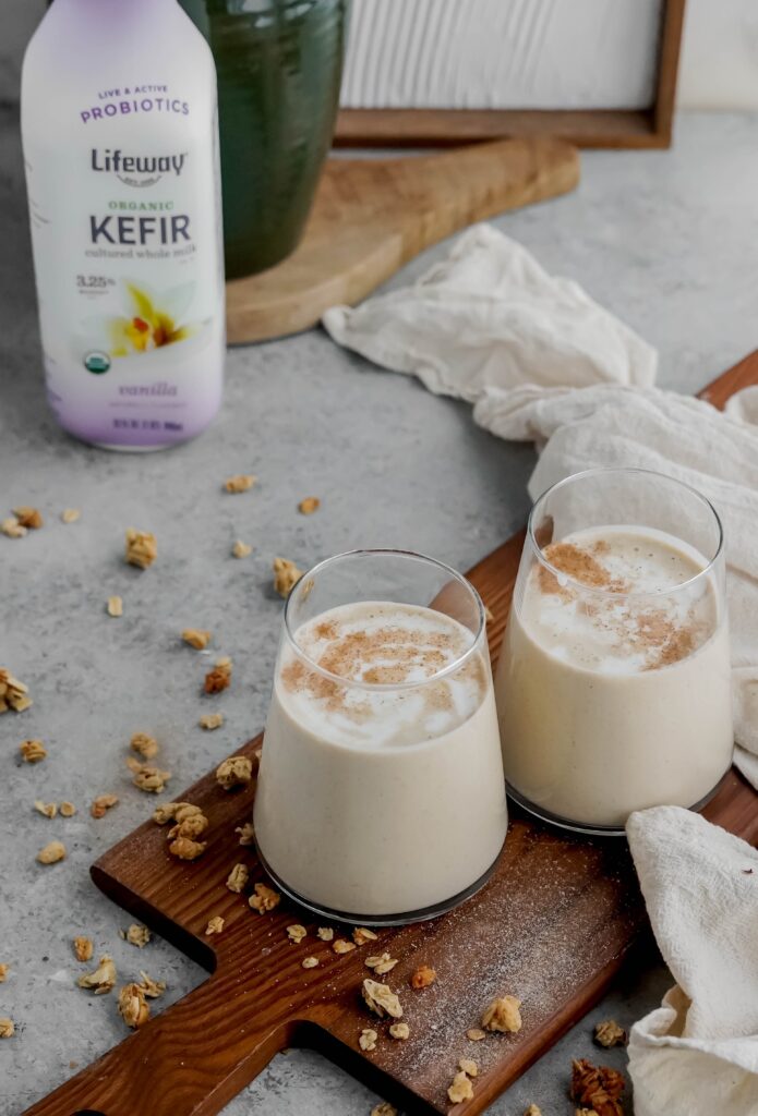 Cinnamon Roll Smoothie made with Lifeway Kefir