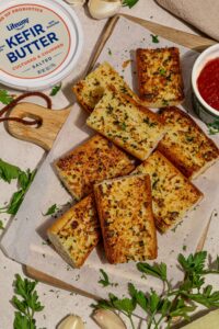 Classic Buttered Garlic Bread with Lifeway Kefir Butter