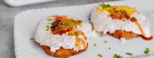 Cloud Eggs with Farmer Cheese made with Lifeway Farmer Cheese