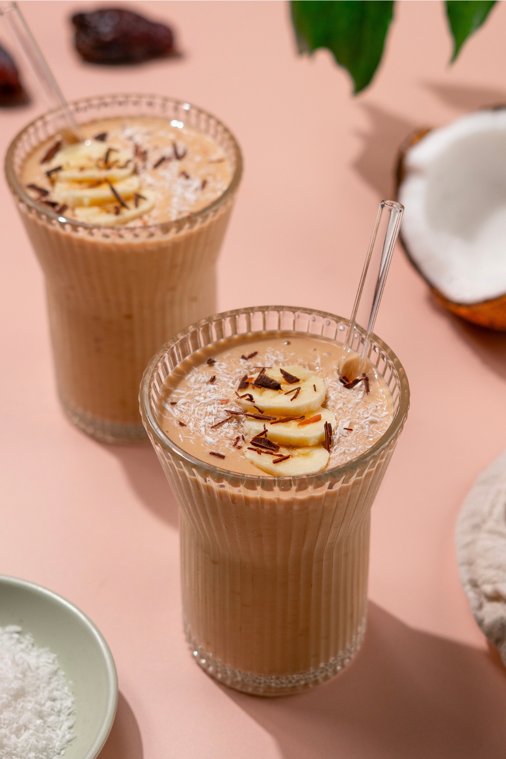 Coffee Caramel Coconut Smoothie Made with Lifeway Coconut Kefir