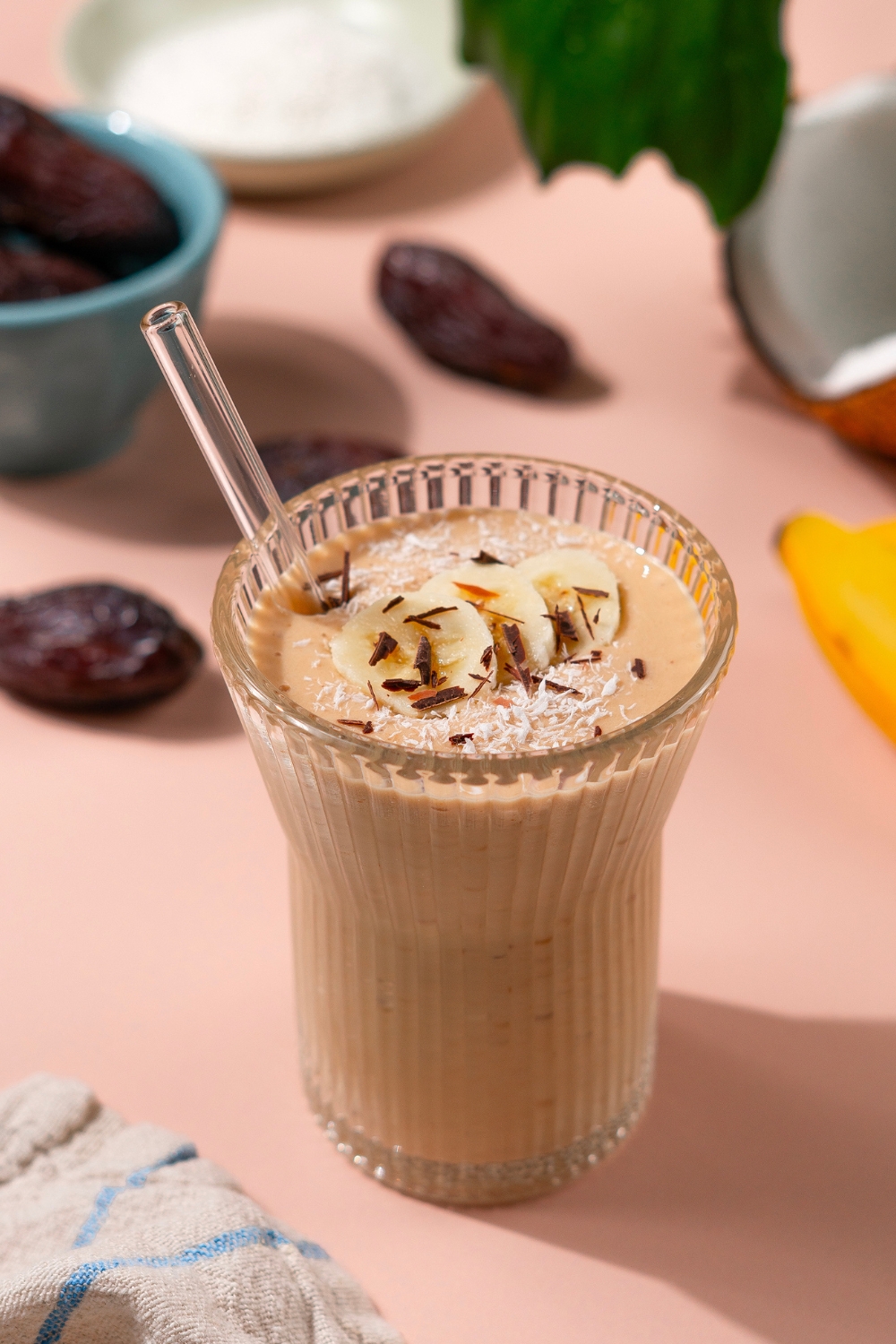 Coffee Caramel Coconut Smoothie Made with Lifeway Coconut Kefir