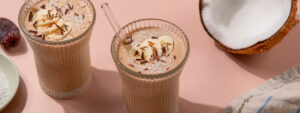 Coffee Caramel Coconut Smoothie Made with Lifeway Coconut Kefir