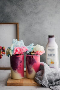 Cotton Candy Smoothie made with Lifeway Kefir