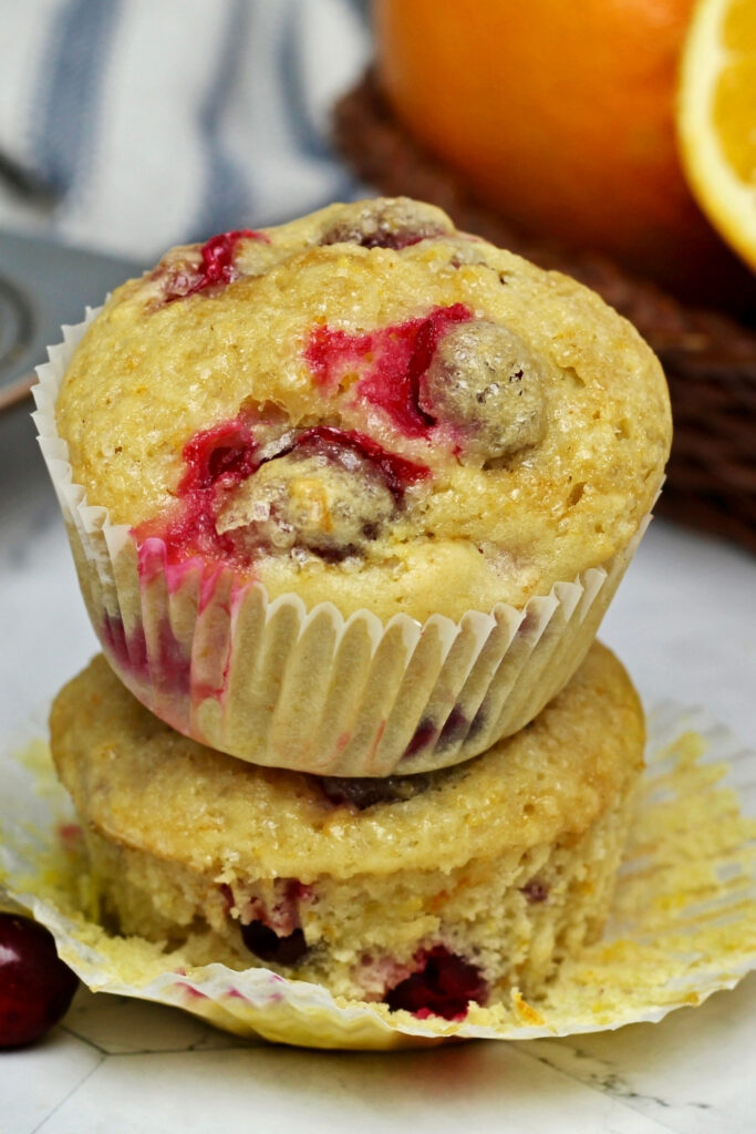 Cranberry Orange Kefir Muffins made with Lifeway