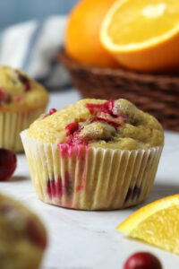 Cranberry Orange Kefir Muffins made with Lifeway