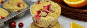 Cranberry Orange Kefir Muffins made with Lifeway