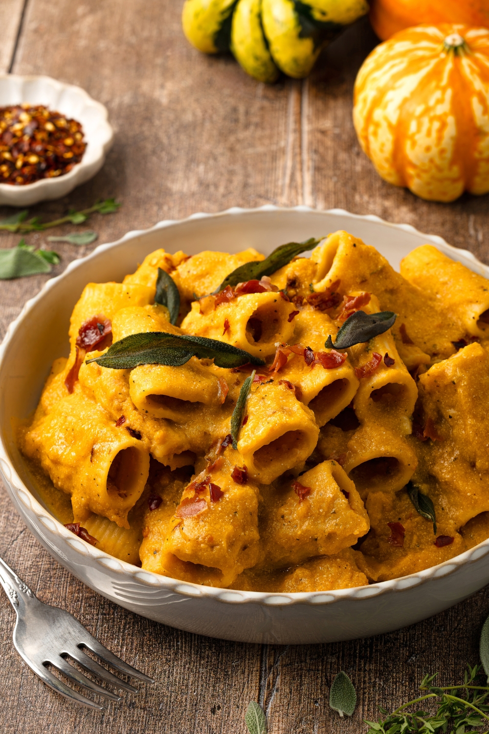 Creamy Butternut Squash Rigatoni Made with Lifeway Farmer Cheese and Kefir Butter 