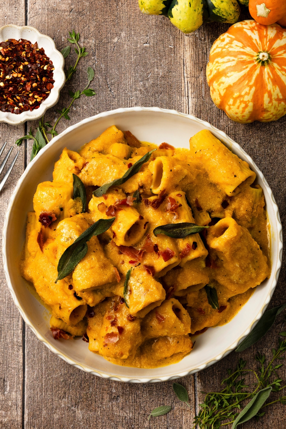 Creamy Butternut Squash Rigatoni Made with Lifeway Farmer Cheese and Kefir Butter 