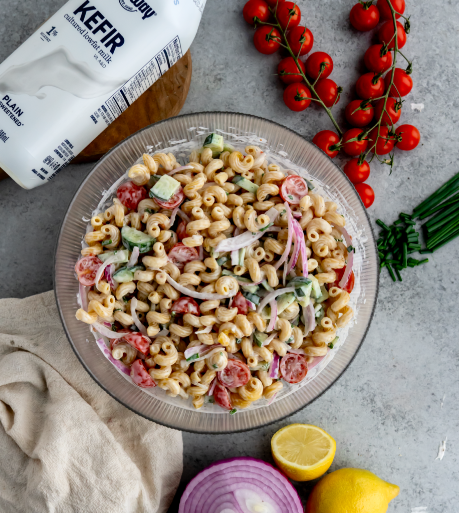 Creamy Kefir Ranch Pasta Salad with Lifeway Kefir