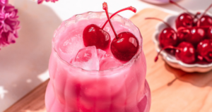 Dirty Cherry Probiotic Soda made with Lifeway Kefir
