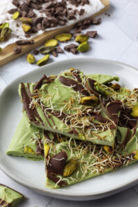 Dubai Chocolate Protein Bark made with Lifeway Farmer Cheese