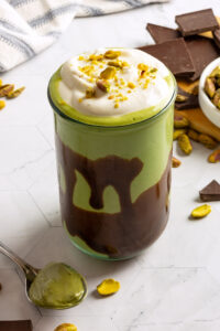 Dubai Chocolate Smoothie with Probiotic Cold Foam made with Lifeway