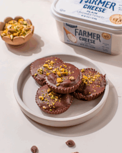 Chocolate Dubai Cups with Lifeway Farmer Cheese
