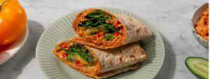 Easy Protein Veggie Wraps made with Lifeway Farmer Cheese
