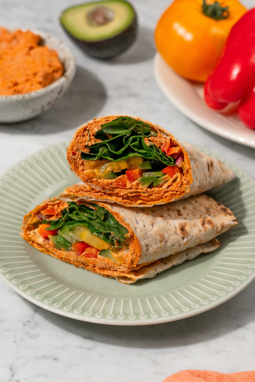 Easy Protein Veggie Wraps made with Lifeway Farmer Cheese 