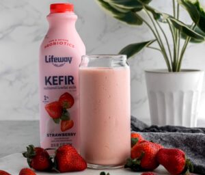 Easy Strawberry Smoothie made with Lifeway