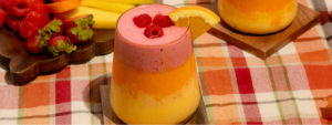 Fall Harvest Layered Smoothie Made with Lifeway Kefir