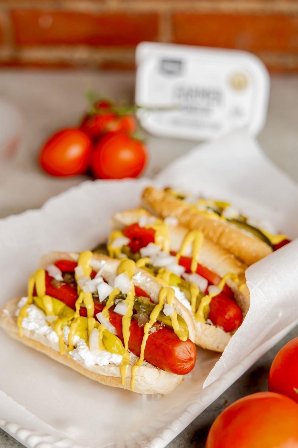 Farmer Cheese Chicago Hot Dogs made with Lifeway