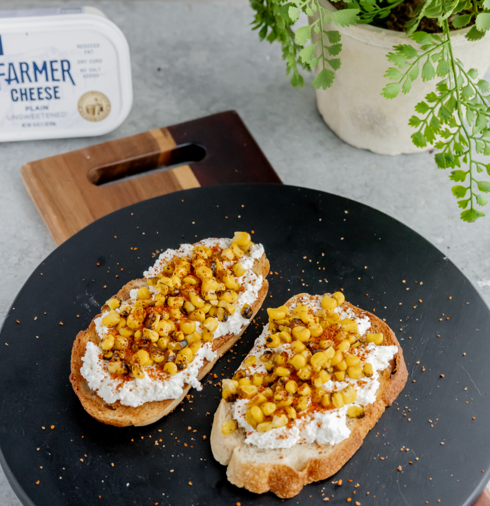 Farmer Cheese Elote Toast