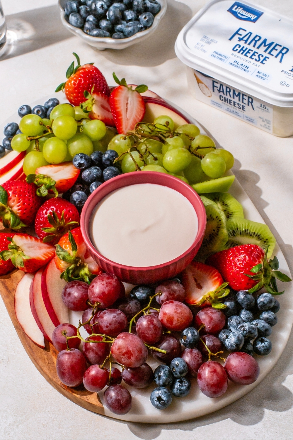 Farmer Cheese Fruit Dip made with Lifeway Farmer Cheese