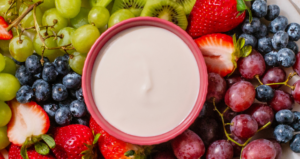 Farmer Cheese Fruit Dip made with Lifeway Farmer Cheese