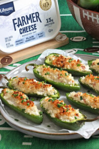 Farmer Cheese Jalapeño Poppers made with Lifeway Farmer Cheese