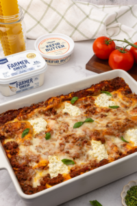 Farmer Cheese Lasagna made with Lifeway Farmer Cheese and Lifeway Salted Kefir Butter