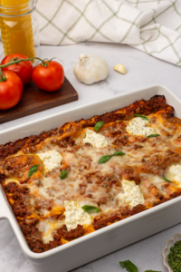 Farmer Cheese Lasagna made with Lifeway Farmer Cheese and Lifeway Salted Kefir Butter