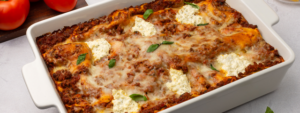 Farmer Cheese Lasagna made with Lifeway Farmer Cheese and Lifeway Salted Kefir Butter